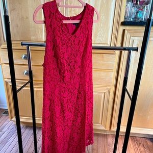 the limited red lacy dress